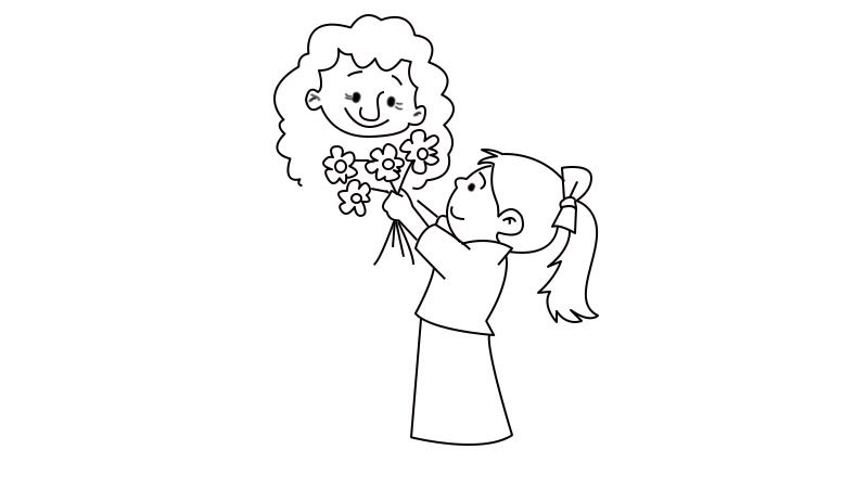 母亲节简笔画的画法是怎么样的母亲节简笔画怎么画