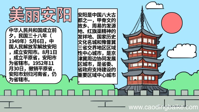 美丽安阳手抄报 美丽安阳手抄报怎么画
