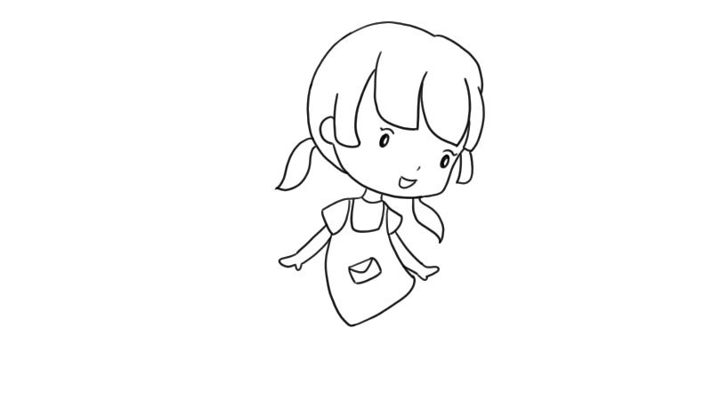 跳舞的女孩简笔画