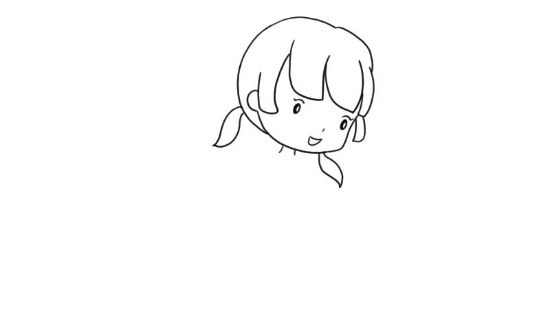 跳舞的女孩简笔画