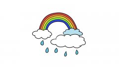 七彩下雨天简笔画怎么画怎么画七彩下雨天简笔画