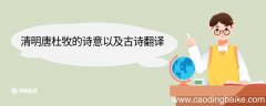 清明唐杜牧的诗意以及古诗翻译 清明唐杜牧的翻译