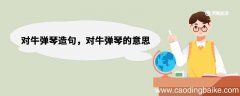 对牛弹琴造句，对牛弹琴的意思 对牛弹琴造句