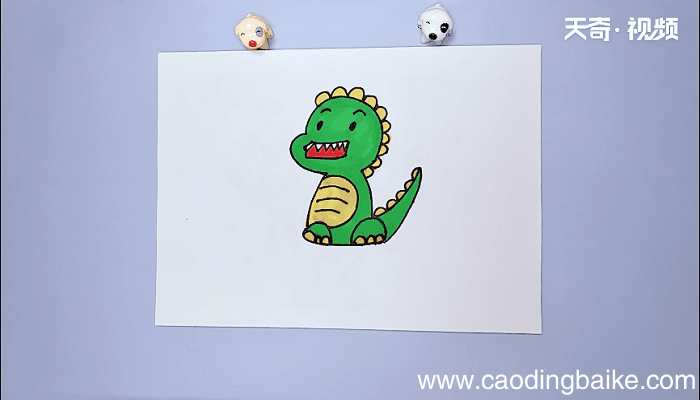 小恐龙的儿童简笔画 小恐龙的儿童简笔画画报