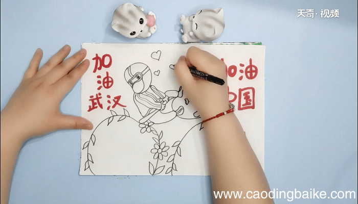 中国加油武汉加油手抄报 中国加油武汉加油手抄画报