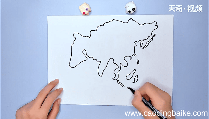 亚洲轮廓图简笔画 亚洲轮廓图简笔画怎么画