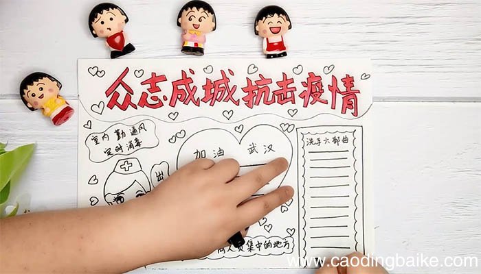 众志成城抗击疫情手抄报 众志成城抗击疫情手抄报画法