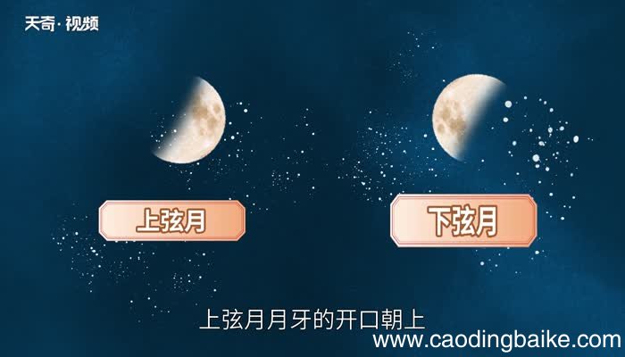 上弦月和下弦月的区别上弦月和下弦月怎么区别
