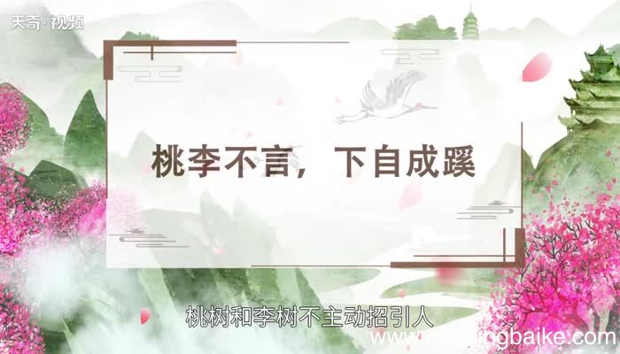 桃李不言下自成蹊是什么意思桃李不言下自成蹊的意思