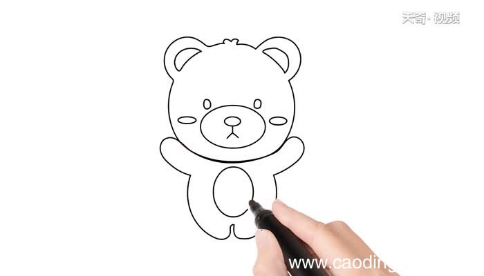 熊简笔画怎么画熊简笔画画法