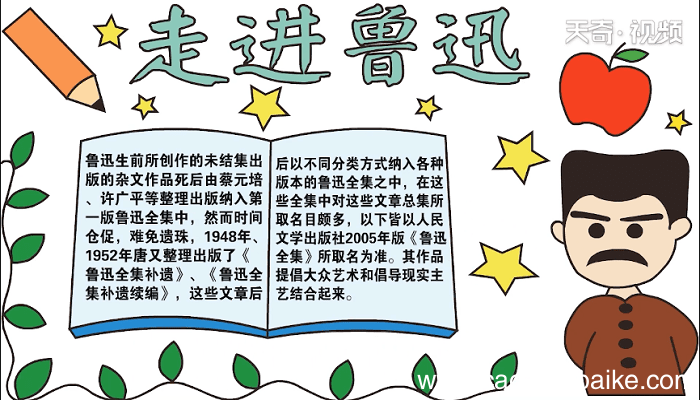 走进鲁迅手抄报 走进鲁迅画报