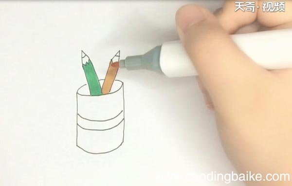笔筒简笔画