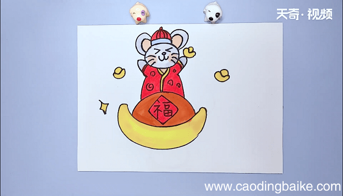 年画上的小老鼠的简笔画 年画上的小老鼠的简笔画怎么画