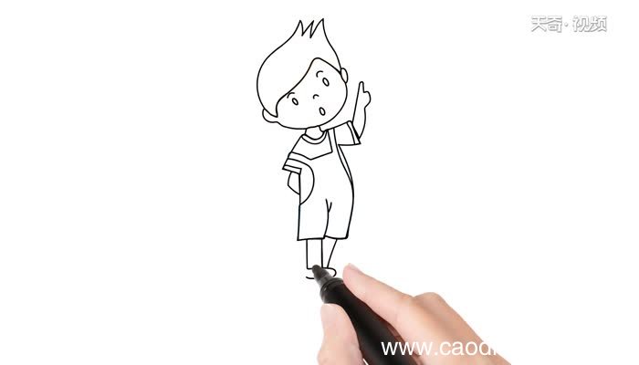 男孩简笔画的教程男孩简笔画的画法