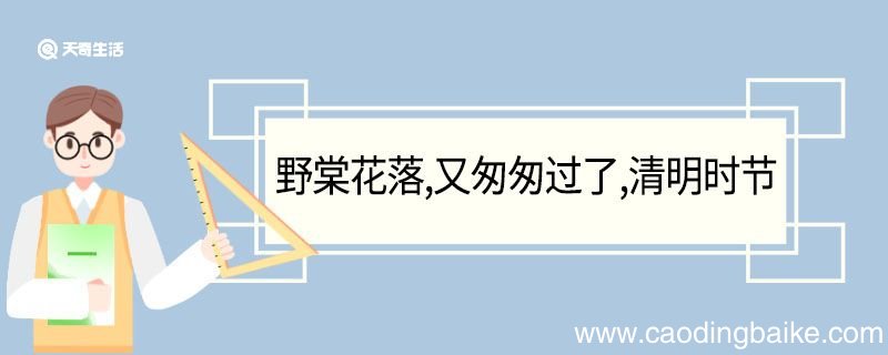 野棠花落又匆匆过了清明时节翻译 野棠花落又匆匆过了清明时节的翻译