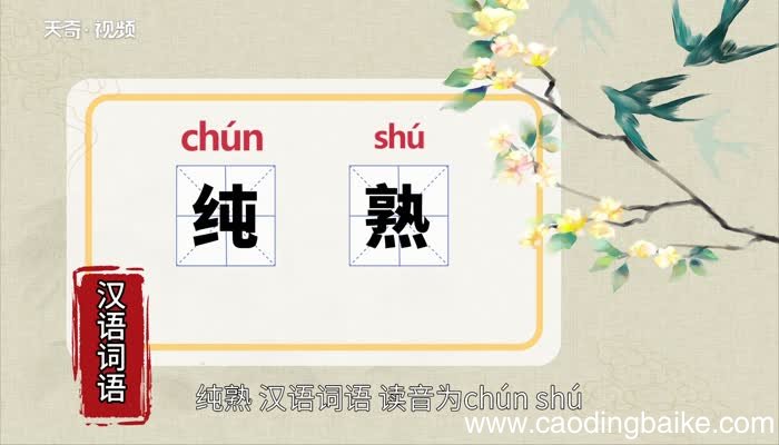 纯熟的意思 纯熟的意思是什么