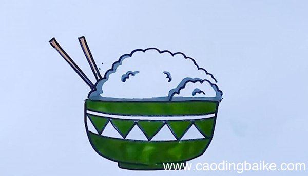 米饭的简笔画米饭简笔画