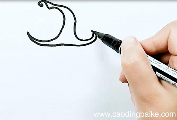 邪恶南瓜巫师简笔画 邪恶南瓜巫师的画法