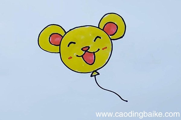 小熊气球的简笔画 小熊气球怎么画