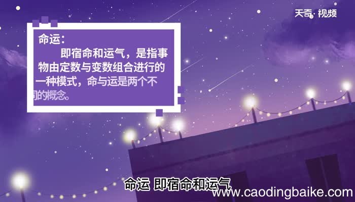命运的意思 命运的意思是什么