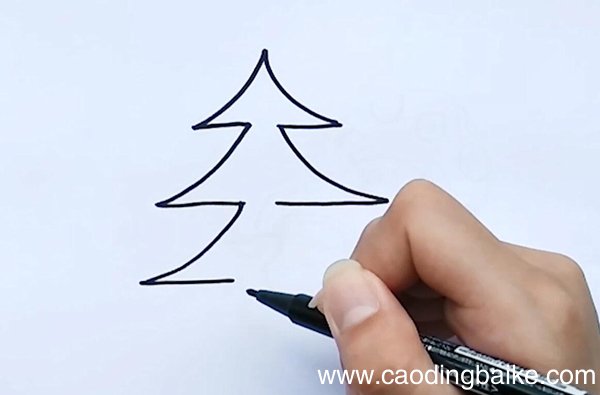 圣诞树简笔画圣诞树的画法