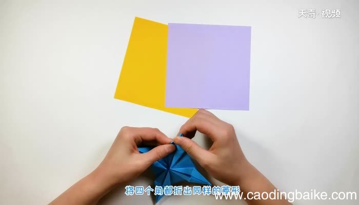 旋转陀螺折纸教程 陀螺的折法步骤