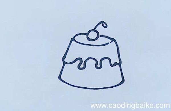 樱桃布丁的简笔画樱桃布丁怎么画