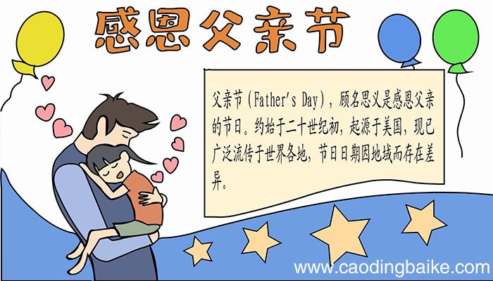 父亲节手抄报的教程父亲节手抄报的步骤