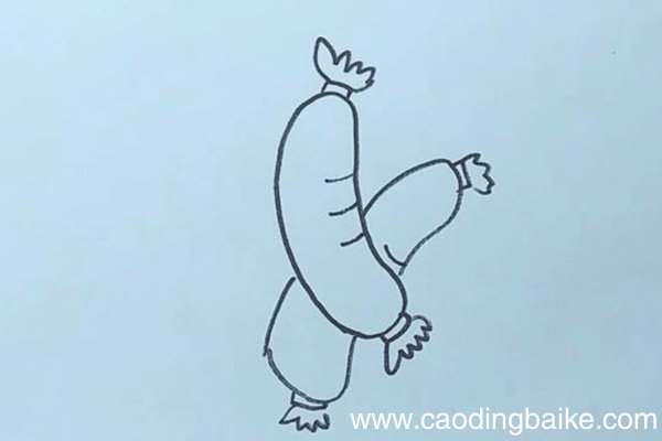 香肠简笔画 香肠的画法