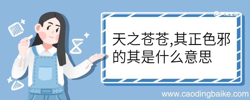 天之苍苍其正色邪的其是什么意思 天之苍苍其正色邪的其意思是什么