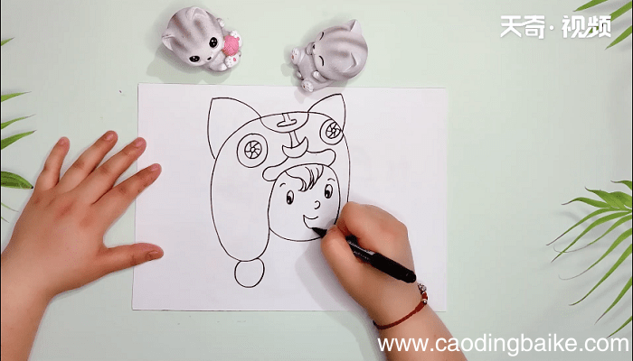 虎头帽简笔画 虎头帽画报