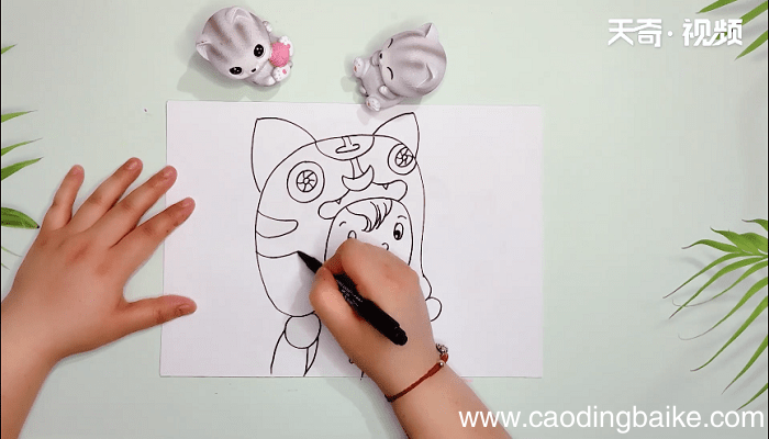 虎头帽简笔画 虎头帽画报
