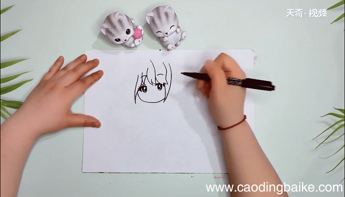 二次元女生简笔画 二次元女生画报