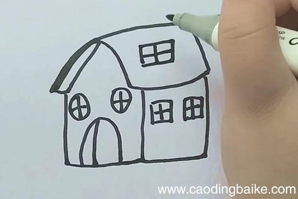 小屋子简笔画