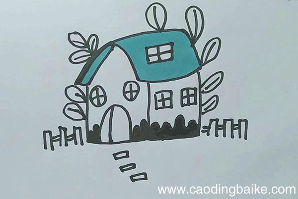 小屋子简笔画