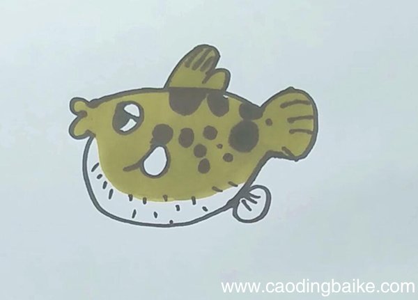 胖胖鱼简笔画