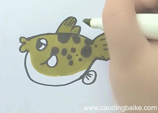 胖胖鱼简笔画