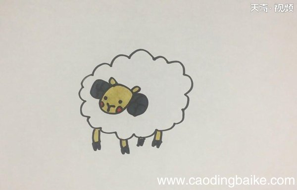 小羊的简笔画