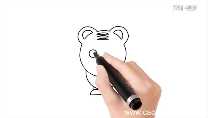 小老虎简笔画教程小老虎简笔画步骤