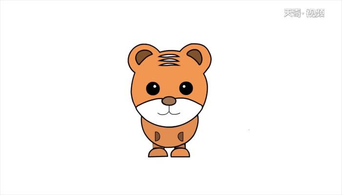 小老虎简笔画教程小老虎简笔画步骤