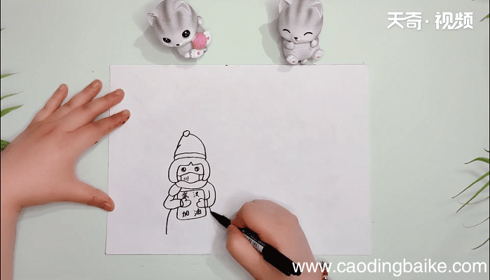 致敬医生儿童简笔画 致敬医生儿童画报