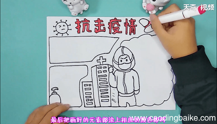 关于冠状病毒的手抄报 关于冠状病毒的手抄画报