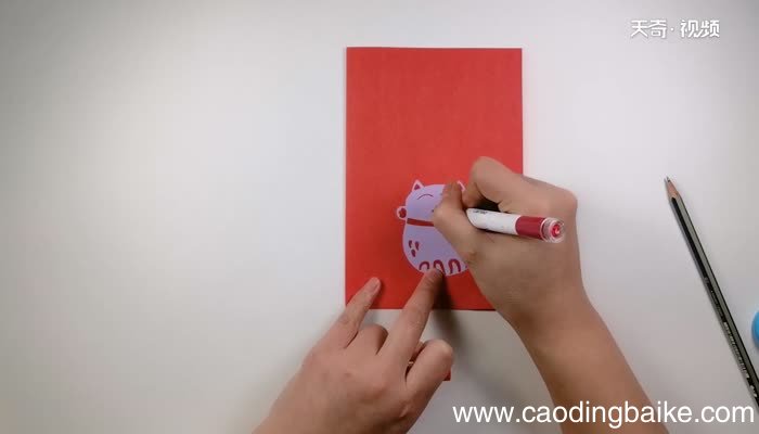 招财猫贺卡 招财猫贺卡的简单做法