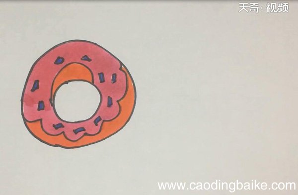 甜甜圈的简笔画