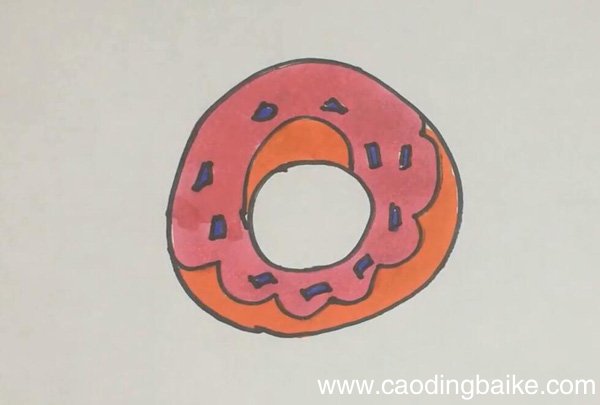 甜甜圈的简笔画