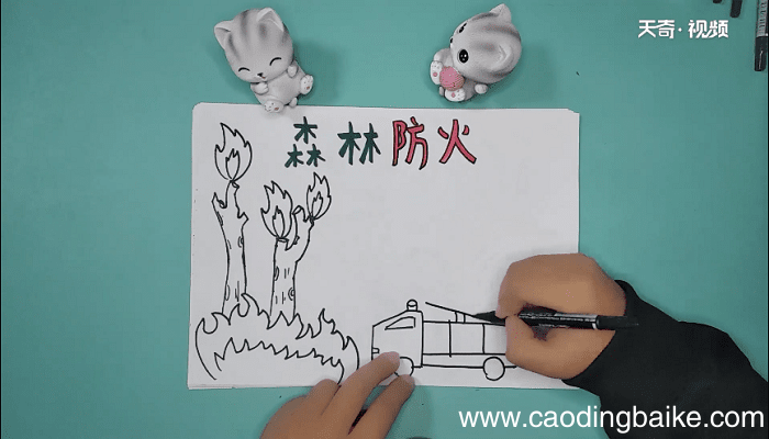 森林防火内容手抄报 森林防火内容画报