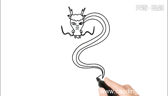 QQ红包龙的画法简笔画 QQ红包龙的画法儿童画