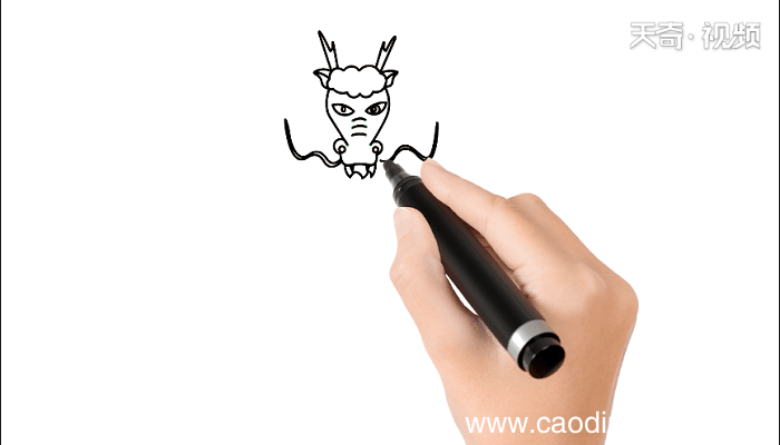 QQ红包龙的画法简笔画 QQ红包龙的画法儿童画