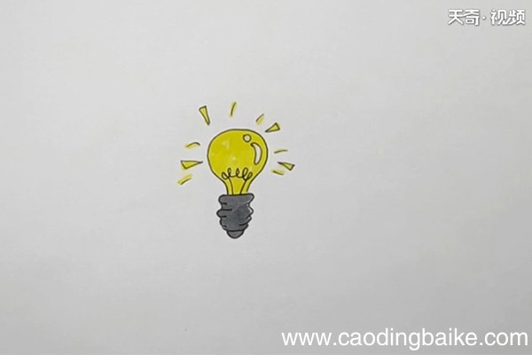 灯泡简笔画