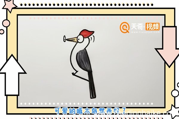 啄木鸟简笔画
